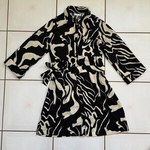 NWT Black and Cream Zebra Print Dress